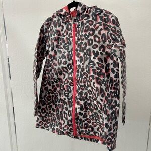 Gymboree Leopard Print Utility Jacket with Red Trim